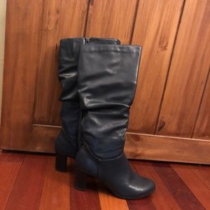 Easy Street Navy Blue Below the Knee Boot Size 8.5